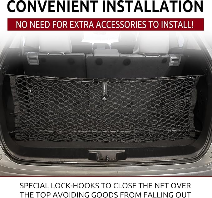 Envelope-Style Trunk Cargo Net for Toyota Highlander 2020-2026 – Premium Rear Storage Organizer | Flexible Mesh Net for SUVs & Trucks – Secure & Space-Saving Trunk Organization