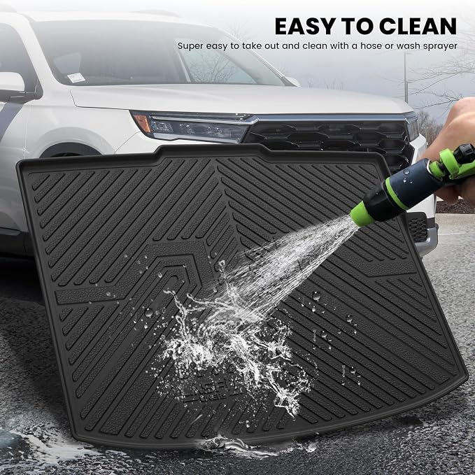 LASFIT Cargo Mat for Honda CR-V 2023-2026 Gasoline (Not for Hybrid), All Weather Custom Fit Waterproof Anti-Slip Odorless TPE Trunk Mat Trunk Liner Cargo Liner (Lower Position)
