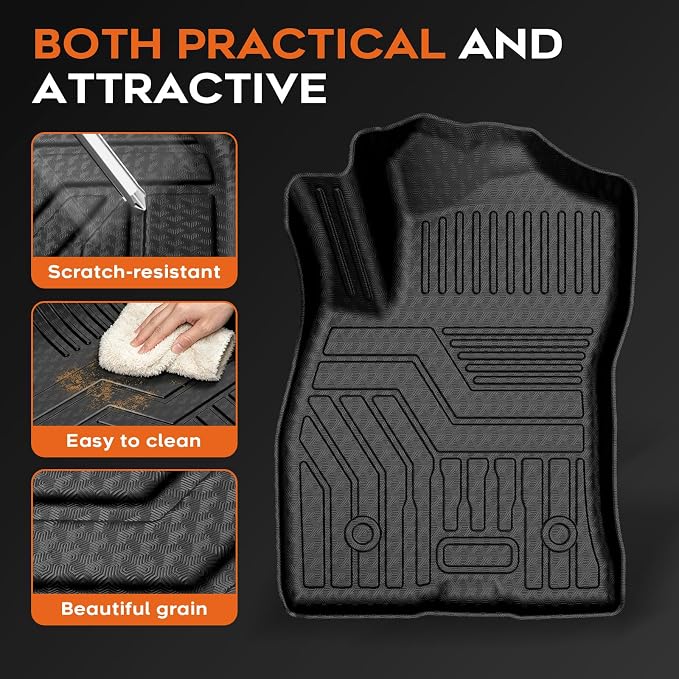 ProMaster Floor mats-Floor mat for Ram ProMaster City 2015-2022,All Weather TPE Rubber Floor Liners Protection for ProMaster Accessories,1 Row Anti-Slip Car Mats, Black