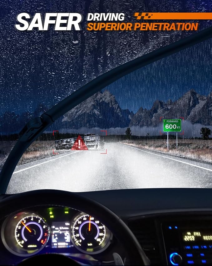 SEALIGHT 9006/HB4 LED Fog Light Bulbs or DRL, 600% Brightness 9006 LED Fog Lights LED Bulb for Car, 6500K Cool White Dual-row 7035 CSP Chips, 1:1 Halogen Mini Size, Pack of 2