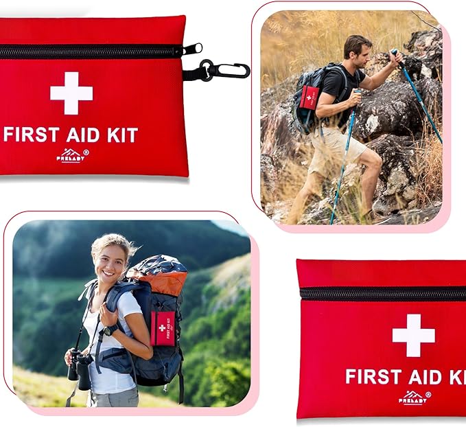 2Pack 152 Piece Small First Aid Kit, Travel Size First Aid Kit TSA Approved, Mini Forst aid kit for Home, Car, Travel, Camping, Truck, Sports, Office, Hiking Med Kit for Backpack