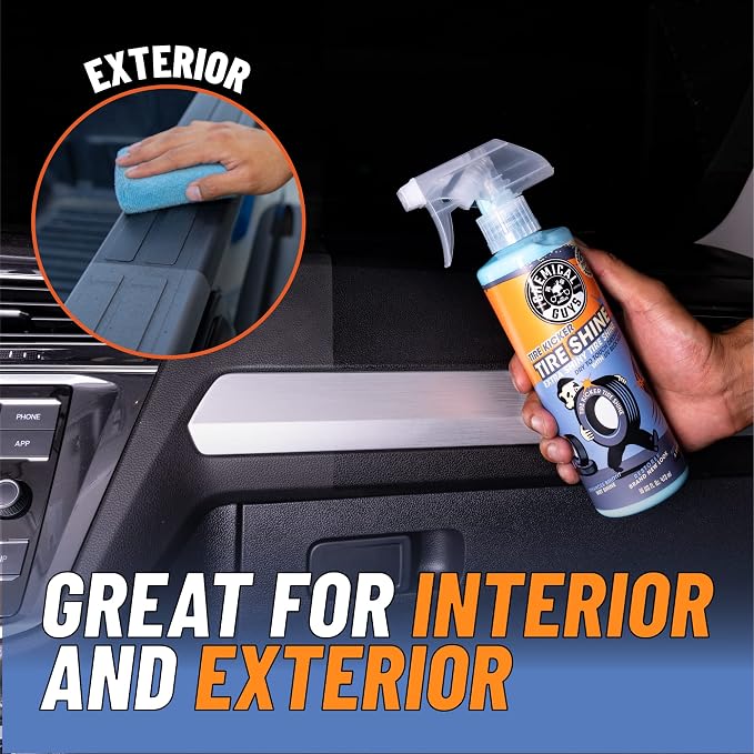 Chemical Guys, Tire Kicker Extra Glossy Tire Shine for Rubber, 1 Gallon | Sprayable dressing revives a deep wet look on tires, trim and bumpers, dries to the touch with no greasy sling
