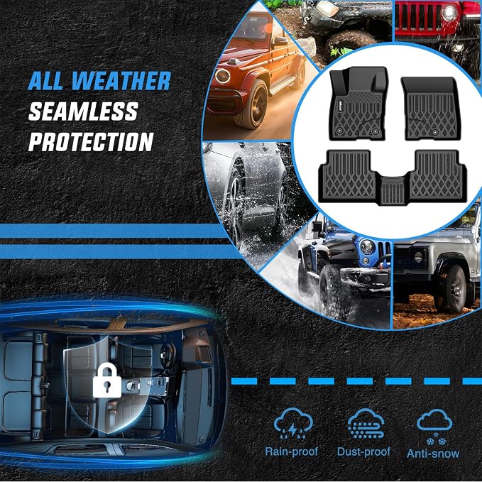 Nilight TPE Floor Mats for Ford Maverick (Gasoline Models Only) 2022 2023 2024 2025 2026 All Weather Custom Fit Heavy Duty Floor Liners