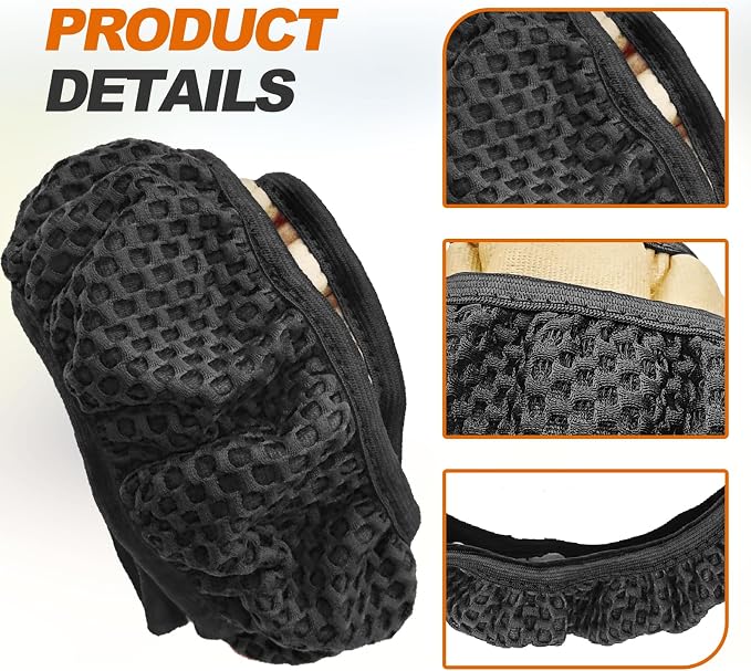 Car Elastic Stretch Steering Wheel Cover, Universal 15" Automotive Steering Wheel Protector, Microfiber Ice Silk, Breathable, Anti-Slip, Easy Carry, Car Accessories for Cars/SUVs/Vans/Truck (Black)
