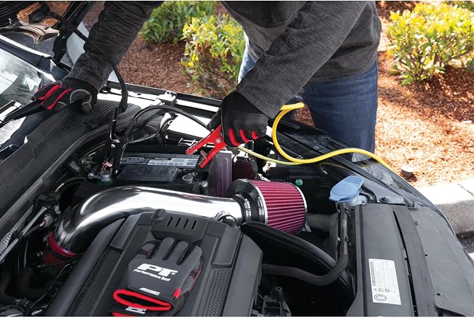 Performance Tool W1671 8GA x 12' (300 AMP) Jumper Cables - Heavy Duty Booster Cables with Copper-Clad Aluminum Wire for Cars, Trucks, and SUVs