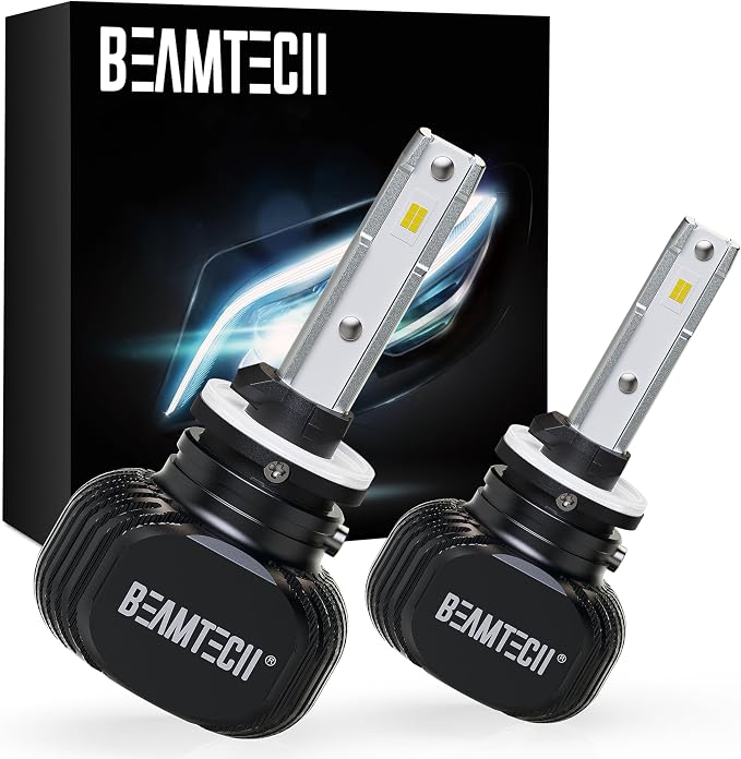 BEAMTECH 880 Bulbs, S1 Series 300% Brighter 6500K White Fog Lights, 2 Bulbs