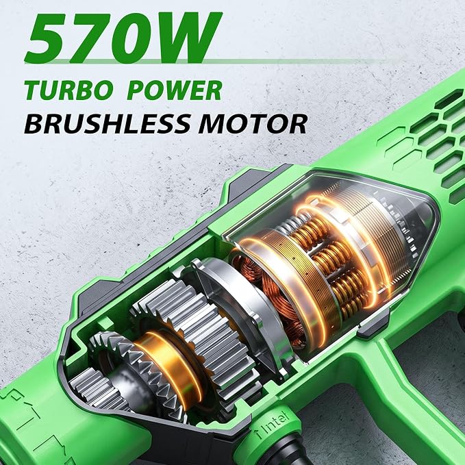 Cordless Portable Cleaning Tool with 2×4000mAh Batteries & Power Display | 6-in-1 Nozzle & 16.4FT Hose – Lightweight Handheld Power Cleaner for Car, Driveway, Garden, Patio, Fence