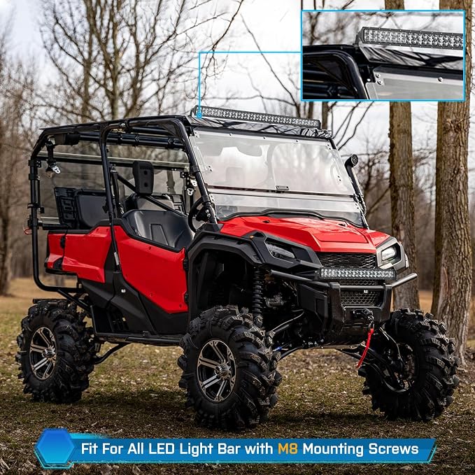 2PCS Light Bar Mounting Brackets, Universal Side-Mounted Bracket Dual Row LED Bar Straight/Curved Driving Light Mounts for Offroad Truck Pickup Wrangler ATV UTV