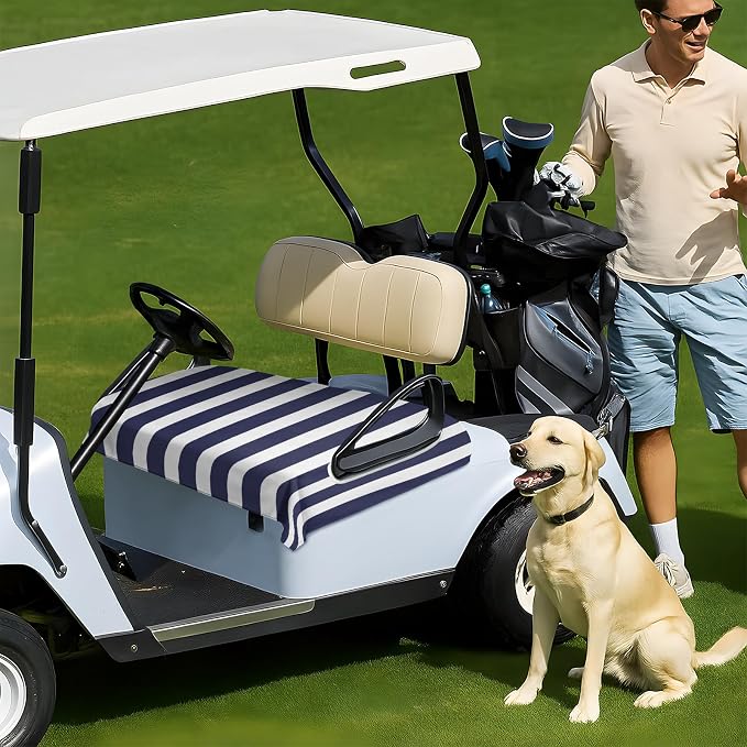 Golf Cart Seat Covers Club Car Golf Cart Accessories for Men Women Golf Carts Seat Towel Blanket 2-Seat Golf Cart Decorations