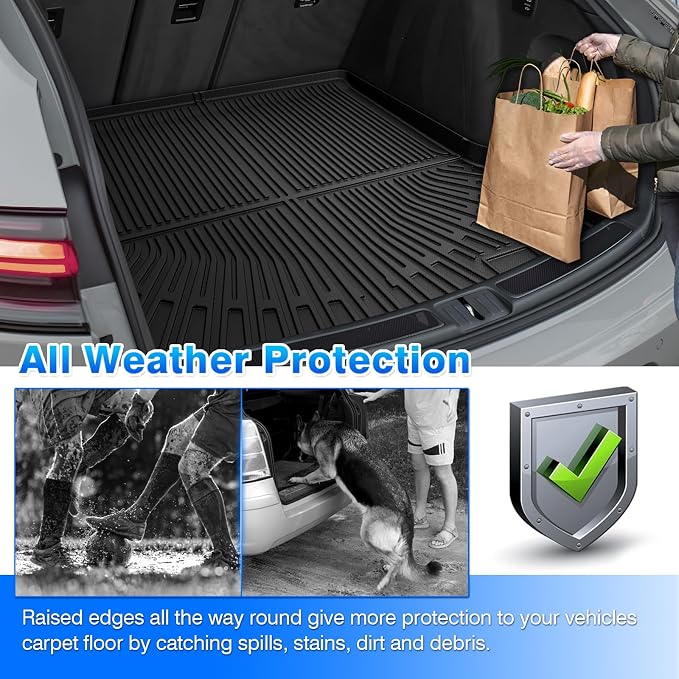 Macan Cargo mat - Trunk Mat for Porsche Macan 2014-2026, All Weather Trunk Mat for Macan Accessories, Heavy Duty Rubber Mats, Car Accessories