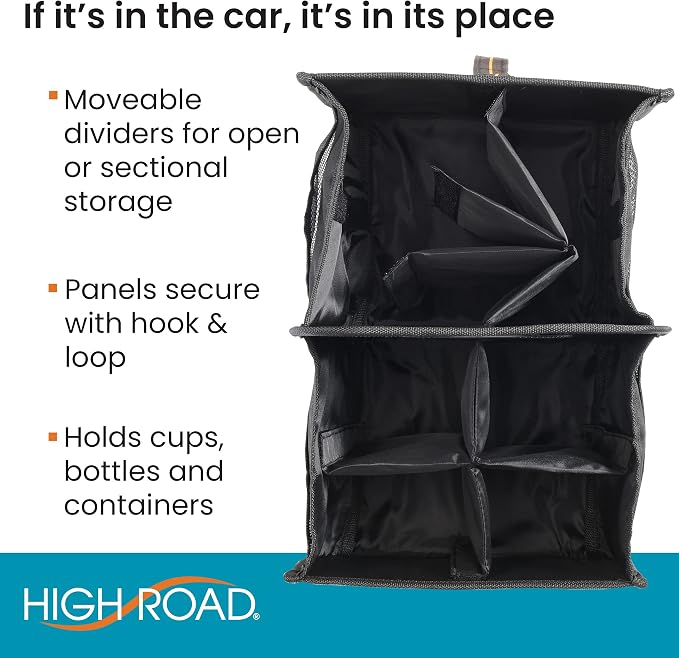 Car Caddy - Front Seat Organizer or Back Seat Organizer with Cup Holders | Front Seat Organizer for Adults and Backseat Car Organizer for Kids Keeps Car Seats Clutter Free