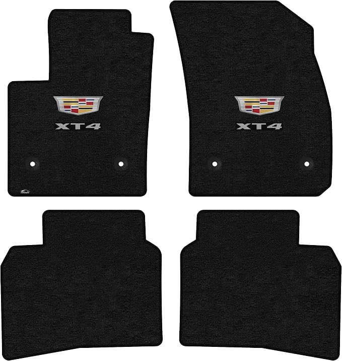 Lloyd Mats Floor Mats for Cadillac XT4 2019-2025 | 4PC Set (2PC Front + 2PC Rear) | Charcoal | Non-Slip Backing