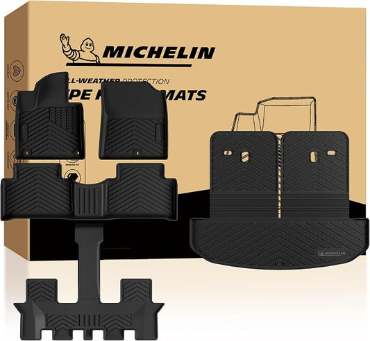 Michelin Vehicle Mats, Premier Series All-Weather TPE Custom Fit Liner for 2021-2026 Kia Sorento Gas 6 & 7 Seats Floor Mats (5 Piece)