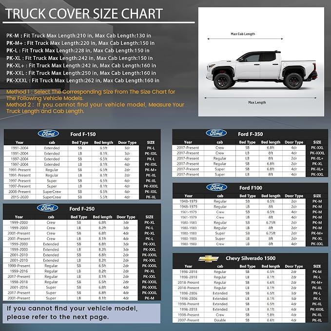 Truck Cover Outdoor Pickup Car Covers(Length up to 250 inch) Universal Fit for Nissan Frontier,Ford F150,Chevy C10,GMC Canyon Sierra 1500,Colorado,Ram 1500.