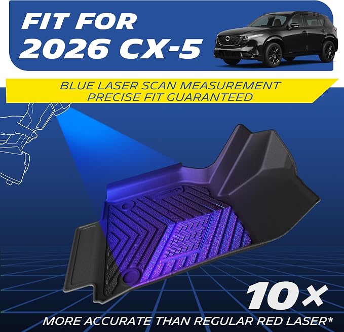 Michelin Vehicle Mats, All-Weather TPE Custom Fit Liner for 2026 Mazda CX-5 (3 Piece), Premier