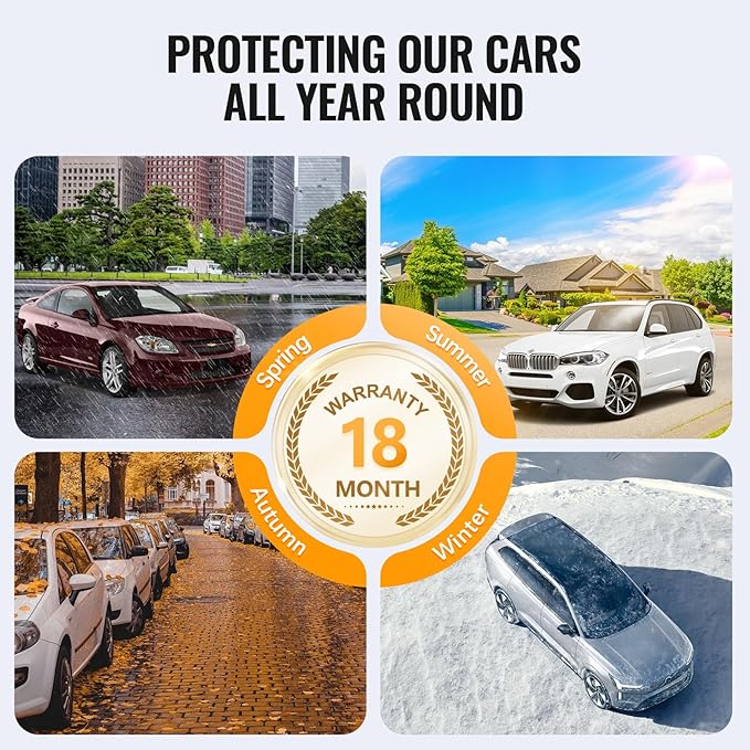 30 Layers Truck Car Cover for Automobiles All Weather Waterproof, Outdoor Snowproof UV Protection Windproof, No Zipper, Heavy Duty Universal Car Covers, (Black, Fit Truck 191"-210")