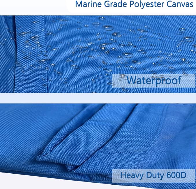 Boat Center Console Cover - Heavy Duty 600D Waterproof Marine Cover（Medium） | Marine Grade Polyester | UV & Rain Resistant | Snug Drawstring Bottom | Fits Up to 40"×30"×44" | Sun Dust & Tear Protection