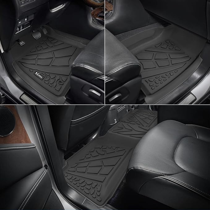 KARPAL Floor Mats for 2001-2007 Chevy Silverado/GMC Sierra 1500/2500/3500 (Only Fit Extended Cab Classic Body Style), All-Weather TPE Custom Fit Floor Liners Car Accessories