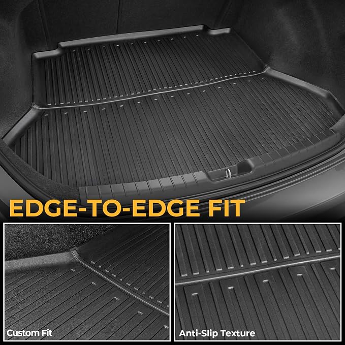 Floor Mats for Hyundai Elantra Gas 2017-2020, All Weather Floor Mats Trunk Cargo Liner and Door Sill Guards Accessories, Full Coverage Set