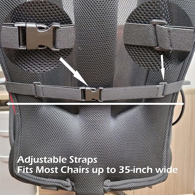 2Pack Inflatable Lumbar Support Pillow for Office Chair and Car Seat, Back Support Cushion with Air Pump for Reducing Lower Back Pain