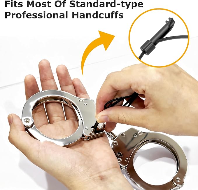 Car Window Breaker Bracelet Escape Tool with Tungsten Bead & Handcuff Key (AHK3), EDC Wrist Strap, Emergency Glass Breaker Self Rescue Tool, 1 Pack