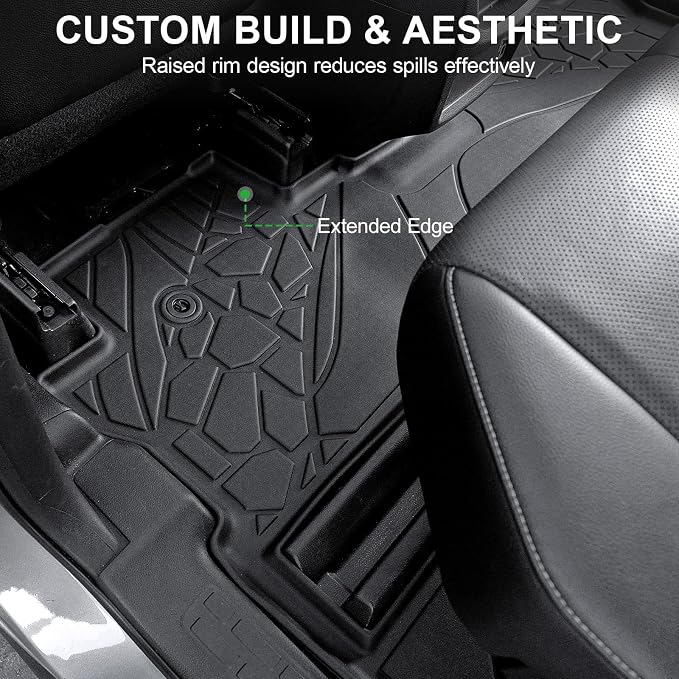 Floor Mats for 2017-2025 2026 Honda Ridgeline, TPE All Weather Durable Floor Liners for Honda Ridgeline Accessories