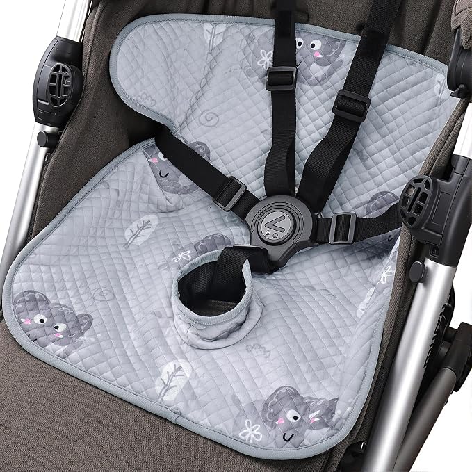 Piddle Pad Waterproof Car Seat Protector for Potty Training – Flat, Padding-Free Machine Washable Seat Cover for Spills & Potty Accidents – for Car Seat, Stroller, High Chair (Gray, 2PC)