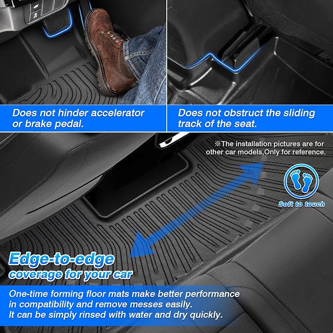 Cartist Floor Mats for Chevy Trailblazer FWD 2021-2025 2026, All Weather Cargo Liner for Trailblazer Accessories, Heavy Duty Car Mats, Car Accessories (Only Fit Cargo in Upper Deck Position)
