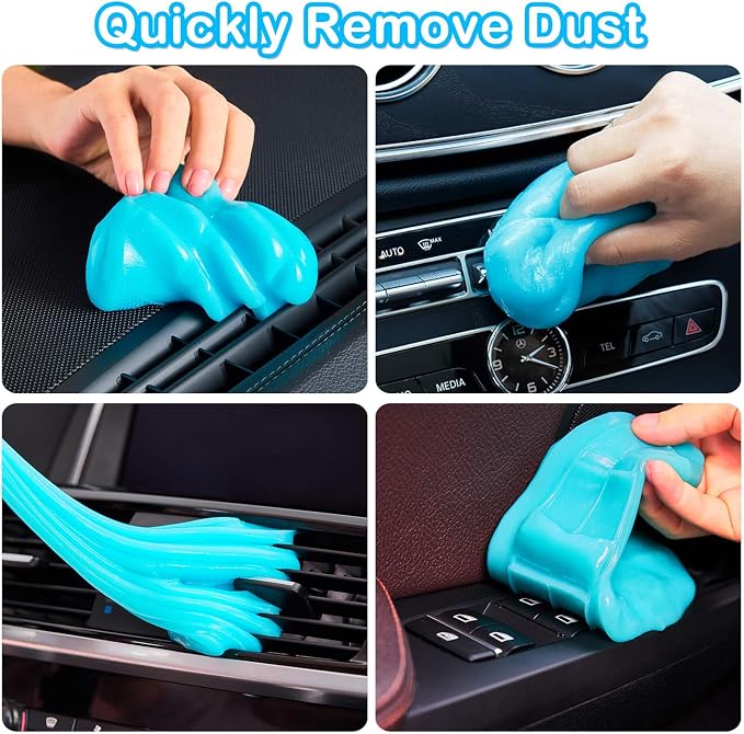 PULIDIKI Car Cleaning Gel Blue and Car Cleaning Putty Orange Bundle