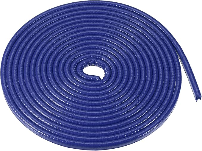 Vehicle Door Edge Guard, 16.4ft U Shape Rubber Edge Trim Seal Strip Protector Universal for Car Truck ATV Boat Multifunctional No Glue PVC Iron Blue