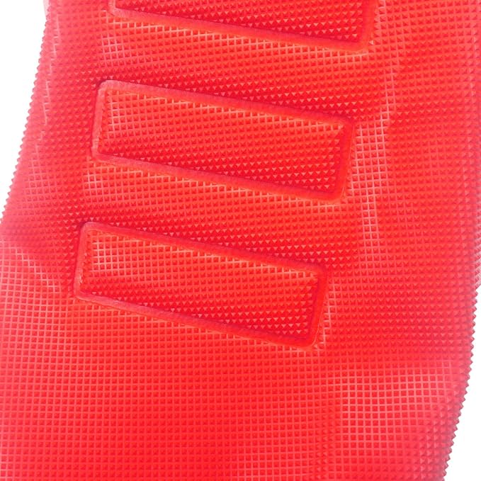 Motorcycle Universal Seat Cover non-slip thick 3D particles suitable Rubber Striped Grip Gripper Soft For CRF WR WRF RMZ YZF SXF EXC EXC XC SX CR KLX 250 Dirt Pit Bike Motocross (Orange) (Red)