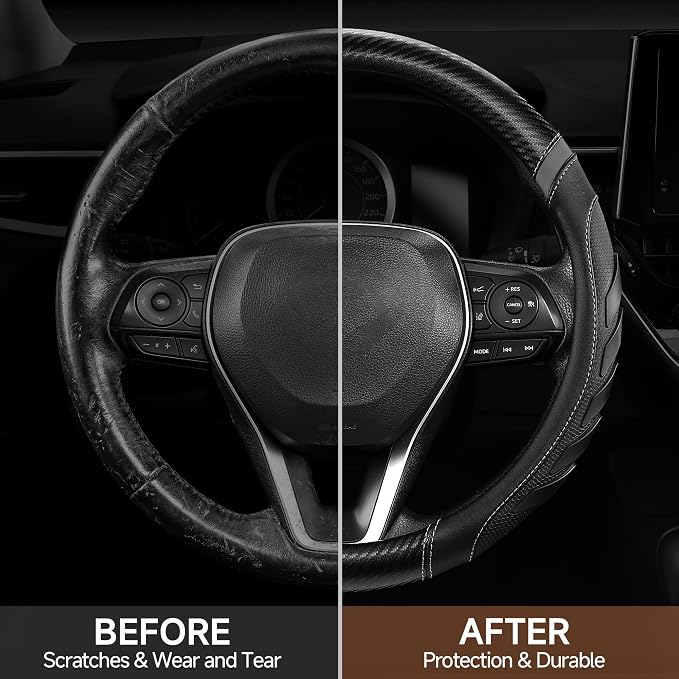 West Llama Car Steering Wheel Cover for Truck, Sporty Anti-Slip, 15.5-16 Inch