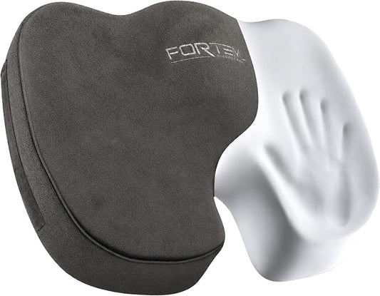 FORTEM Seat Cushion, Office Chair Cushion, Memory Foam Car Seat Cushions, Sciatica Coccyx Tailbone Pain Relief, Chair Cushions for Back Support, Sitting Pad for Gaming, Washable Cover, Non Slip