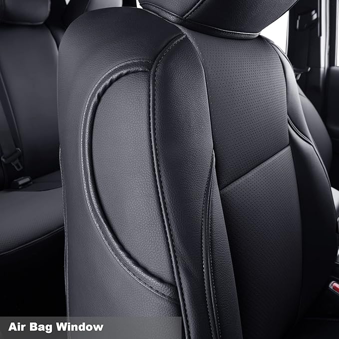 LUCKYMAN CLUB 2 Front Tacoma Seat Covers Custom Fit 2024 2025 Tacoma Crew Cab and Extended Cab (Black 2 pcs)
