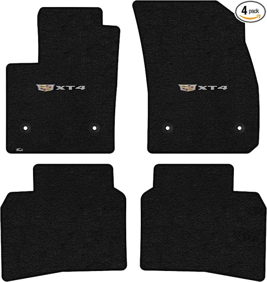 Lloyd Mats Floor Mats for Cadillac XT4 2019-2025 | 4PC Set (2PC Front + 2PC Rear) | Charcoal | Non-Slip Backing