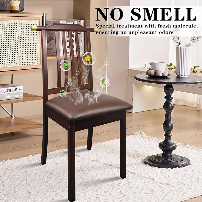 Pu Leather Dining Chair Seat Covers Set of 8, Waterproof Kitchen Chair Covers Stretch Chair Cover for Kitchen/Dining Room/Hotel, Tasteless seat Covers for Chairs (Coffee - 8 PCS)