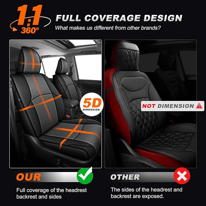 AOMSAZTO Custom Fit Seat Covers for Toyota 4runner 7Seats | 2011 2012 2013 2014 2015 2016 2017 2018 2019 2020 2021 2022 2023 2024 Seats Cover Full Set for 4Runner 7 Seaters Black&Gray