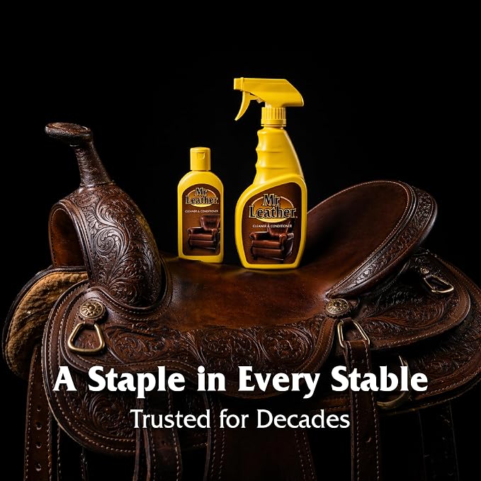 Cleaner and Conditioner - Safe for All Leather & Vinyl - Hydrate and Shine with Water-Repellent Protection for Couches, Car Interior, Shoes, and Bags (16 oz)