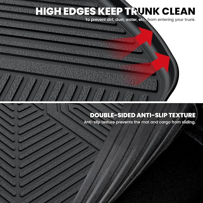 LASFIT Cargo Mat for Jeep Cherokee 2014-2018 All Weather TPE Custom Fit Rear Backrest Mat Trunk Seatback Cargo Liner, Black