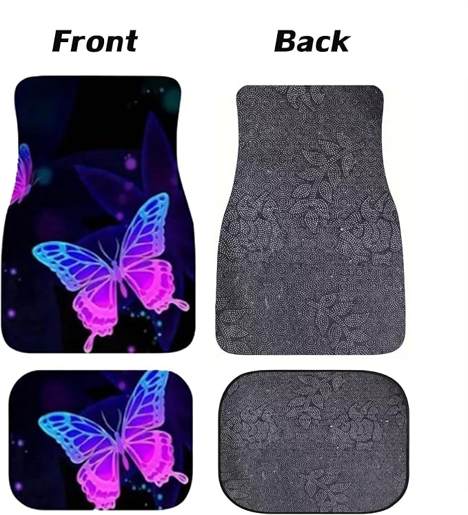 Car Floor Mats Non-Slip Automotive Floor Mats All-Weather Front Rear Car Floor Foot Mat Sets of 4 Pieces Foot Mats Rugs Carpet for Car Trucks SUV Sedans (NO.50)