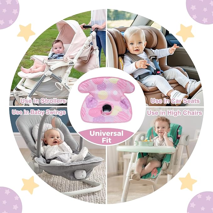 Piddle Pad Car Seat Liner, Waterproof Soft Car Seat Protector for Potty Training, Travel-Friendly Baby Toddler Carseat Cover, Machine Washable Liner for Spills, Potty Accidents (Pink)