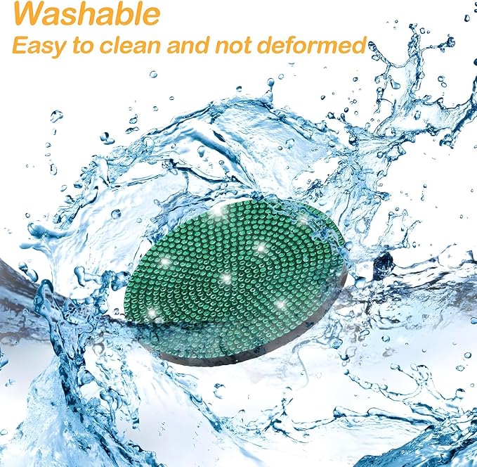Osilly Bling Car Cup Holder Coaster, Crystal Rhinestone Anti-Slip Insert Coasters, Universal 2.75 Inch Fashion Automotive Cup Mat, Car Interior Accessories Decor Gifts for Women (Green, 4PCS)