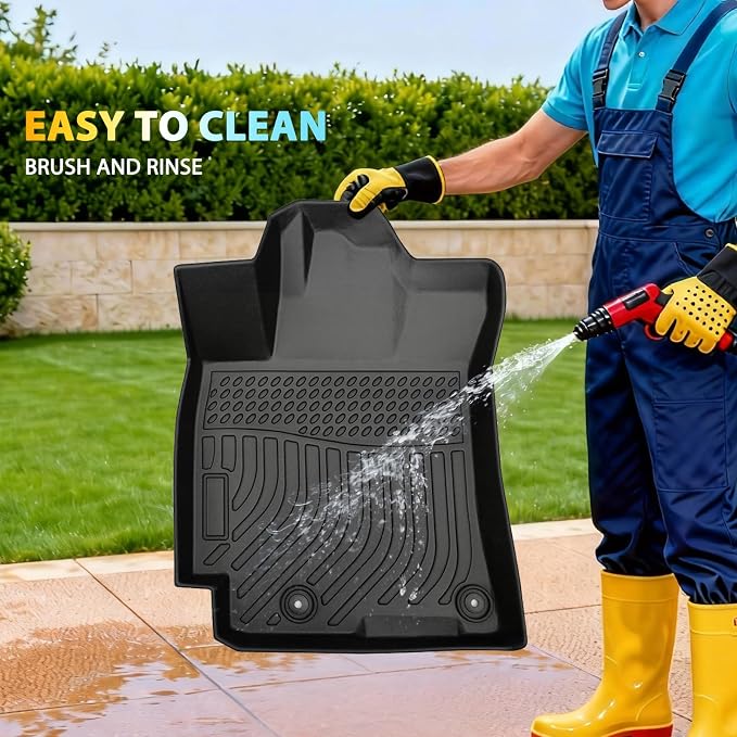 Floor Mats for Hyundai Elantra 2011-2016, Custom Fit TPE Liners | All Weather Waterproof Floor Mats, Heavy Duty Anti-Slip TPE Protection, Full Set for 1st & 2nd Row Elantra Sedan