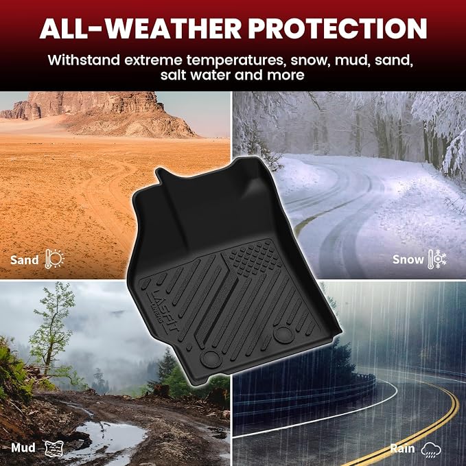 LASFIT Floor Mats & Cargo Mat for Toyota Prius 2010-2015, All Weather TPE Custom Fit Easy Clean Durable No-Curling Floor Liners for Prius 2010 2011 2012 2013 2014 2015 Car Mats & Trunk Mat