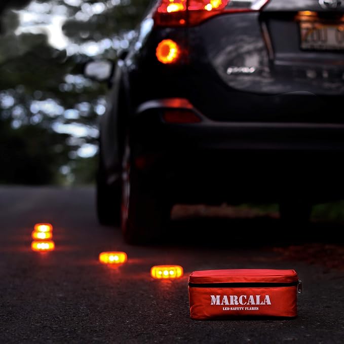 3 + 6 Pack LED Road Flare Bundle by MARCALA