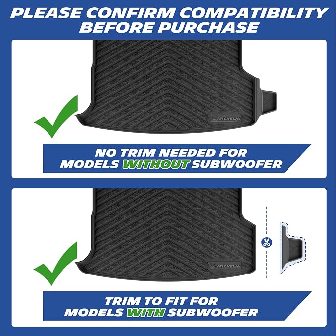 Michelin Floor Mats, All-Weather TPE Custom Fit Liner for 2025-2026 Subaru Forester Hybrid, Premier, Not Fit Gas & Wilderness