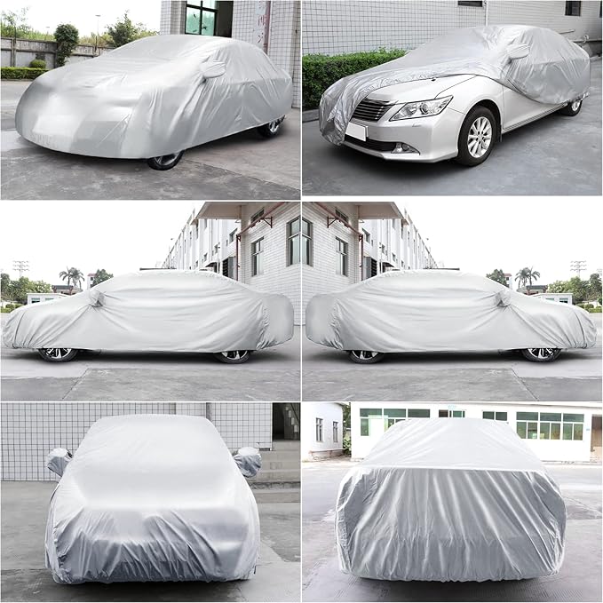 uxcell 3XL Non-Waterproof SUV Cover - Lightweight Sun/Rain Protection for Mid-Size SUVs (4.9m X1.8m X1.5m)