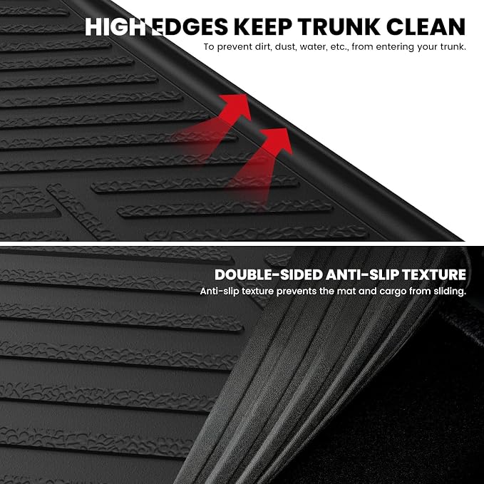 LASFIT Cargo Mat for Jeep Grand Cherokee WL 2022-2025 2026 5-Seat (Include 4xe, NOT for L) All Weather TPE Custom Fit Rear Backrest Mat Trunk Seatback Mat, Black