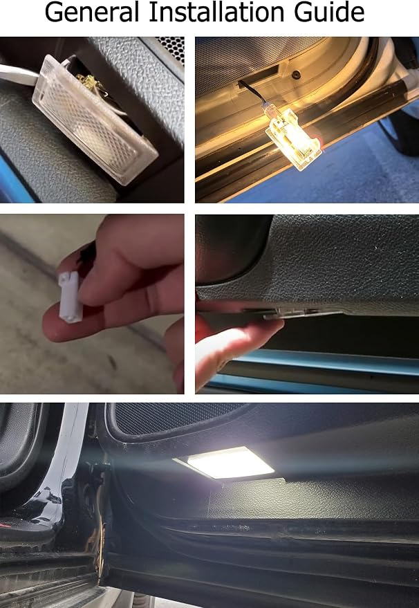 iJDMTOY Xenon White 18-SMD Full LED Under Side Door Courtesy Lights, Footwell Lights, Compatible with Dodge Charger Challenger Dart Stratus Magnum Avenger, Chrysler 200 300 Sebring