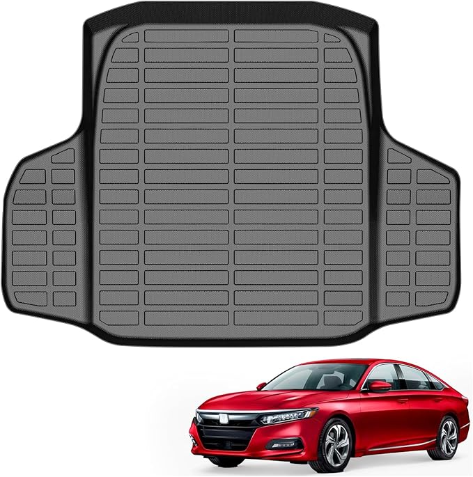 All Weather Cargo Liner Fit for Honda Accord 2018-2026 (Include Hybrid) TPE Liners Accord Accessories All Season Guard Odorless Anti-Slip Cargo Mat Black